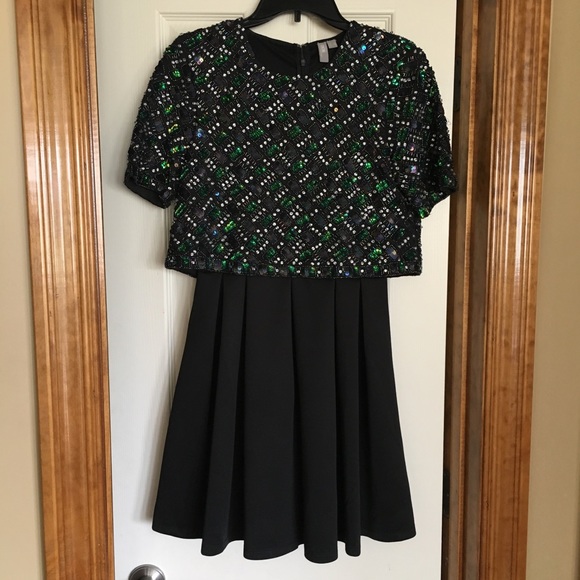 ASOS Candy Embellished T-Shirt Scuba Skater Dress - Picture 6 of 7